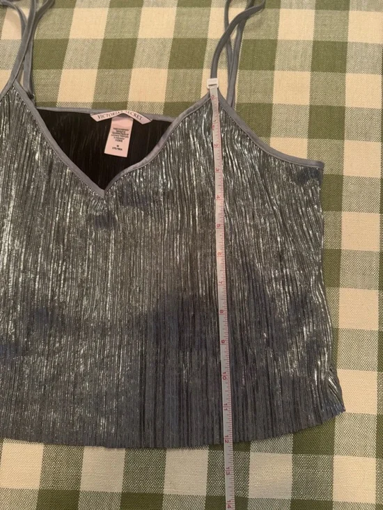 Victoria’s Secret Silver Shimmer Pleated Cami - Picture 8 of 10